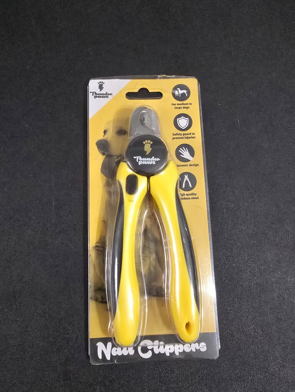 New Thunder Paws Yellow & Black Dog Nail Clippers